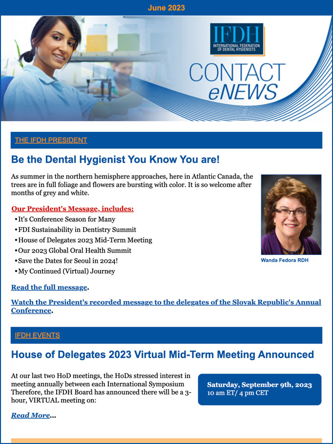 UPDATE ENews The Internation Federation Of Dental Hygienists update-enews-the-internation-federation-of-dental-hygienists
